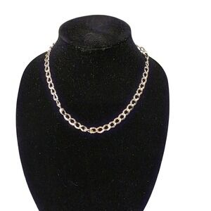 18" Men Women Silver Tone Link Chain Necklace Classic Elegant Everyday Wear 18g.